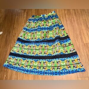Sam Edelman Women’s Parrot Bird Crochet Midi Skirt size 2